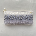 mulch pouch 【slim】/インド刺繍リボンのマルチポーチ
