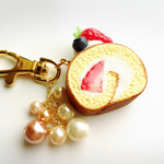 ロールケーキのキーホルダー