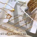 ☆再入荷【50cm】ステンレスウェーブチェーン　ゴールド