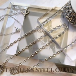 ☆再入荷【50cm】ステンレスオーバルチェーン　シルバー