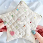 ビーズ刺繍／おもちゃのお星さまポーチ☆