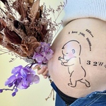  " sleeping baby " マタニティシール　タトゥーシール　ボディシール　マタニティフォト　赤ちゃん　ベリーペイント