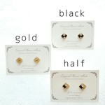 再販2.竹ビーズとクリスタルビジューのピアス