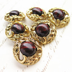 ■ラスト■貴重■6個入■18mm■　ビンテージボタン (金属・飾り特殊)　［日本製　0667] 