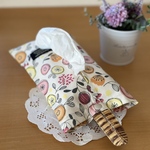 ＊箱なしティッシュカバー＊エコティッシュカバー          北欧風花柄  まるい花柄 ナチュラル