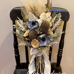 Shabby Chic バンクシア&パームフラワーwhite blue bouquet