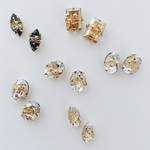 pierce／earring  アドバンスドクリスタル クリア② wire goldbeads 台座ゴールド