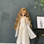 ⭐︎🆕超ワイドデニムパンツ　ホワイト　リカちゃん服　リカちゃんアウトフィット