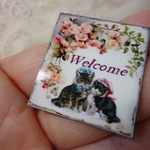 ネコちゃん特集＊サインプレート ＊Welcome　ビクトリアンなネコちゃん