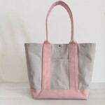 ☆haruharu様専用☆帆布トートバッグ特大 アイスグレー× スモーキーコーラル倉敷帆布