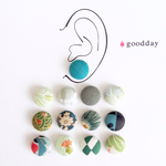 [金属アレルギー対応]gooddayのはんなりピアス・緑