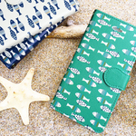 【カメラホール付】iPhone/Android おさかな★GREEN FISH 手帳型スマホケース
