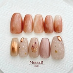 ＼New／【No.65】さくらラテネイル　春ネイル　桜ネイル　ネイルチップ　大人ネイル　ピンクネイル　マグネットネイル　マットネイル