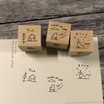 [3個セット] (おうち)Set-B 木, 雲と風, 雪 ナチュラルver. - (house)Set-B Tree, CLOUDS AND WIND, Snow Natural ver. - [ラバ