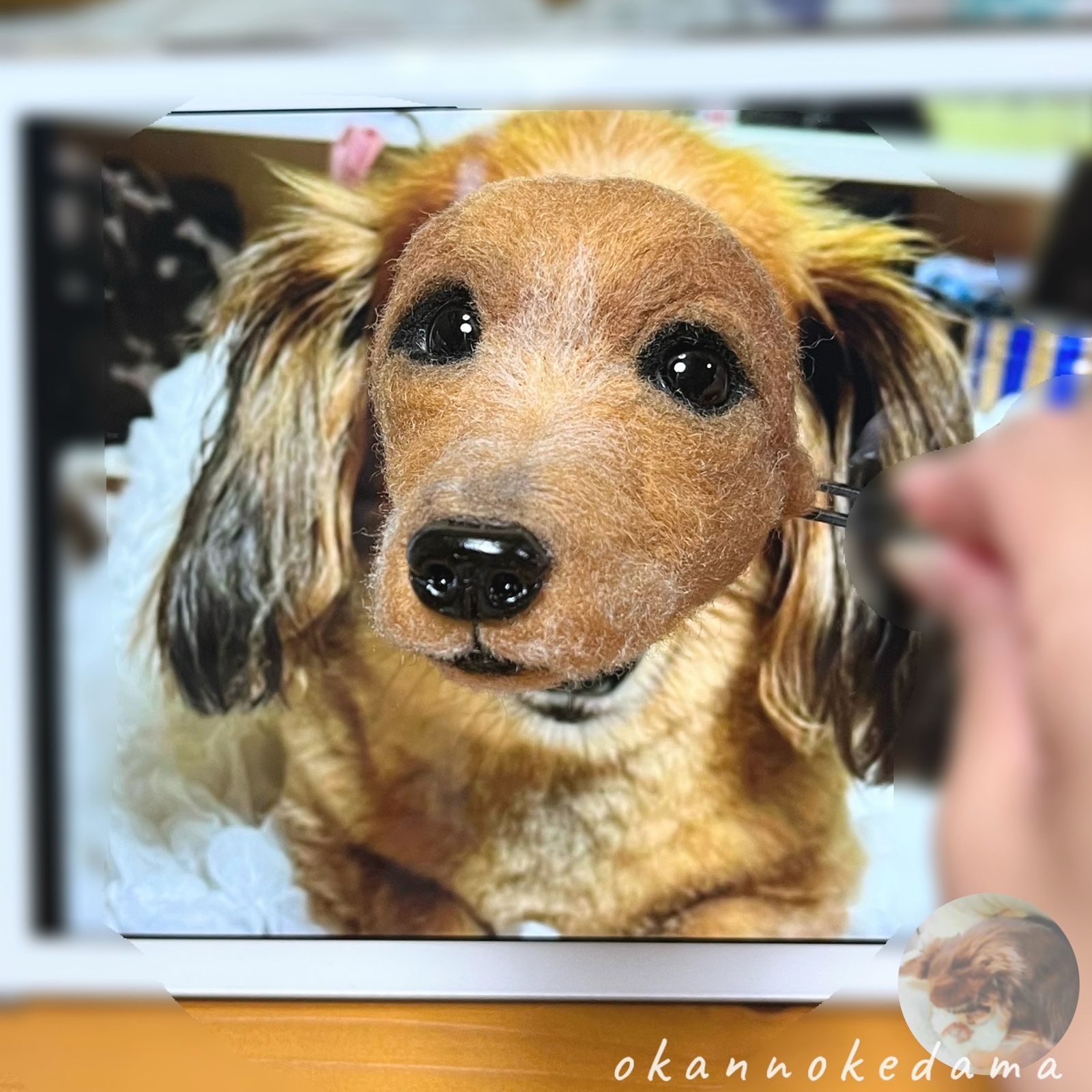 3D犬 愛犬 オーダーメイド 羊毛フェルト ダックス チワワ 犬 - OKAN