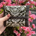 インド刺繍リボン　ポケットティッシュケース🧡