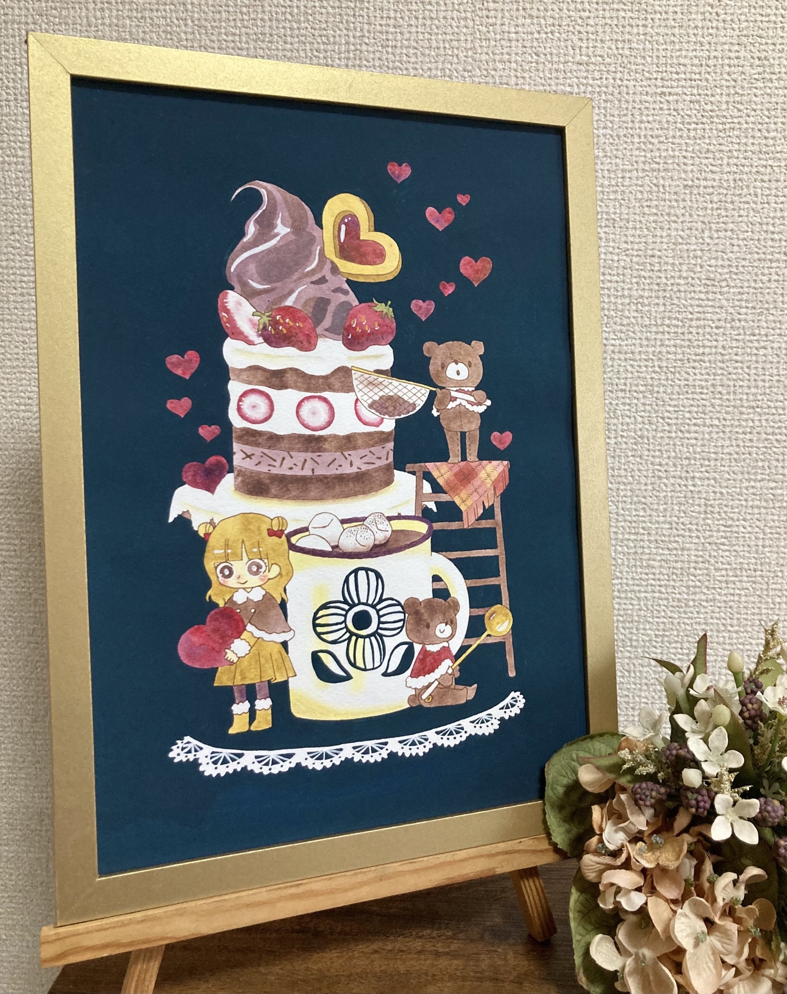 バレンタインチョコ詰め合わせ<イラスト原画>