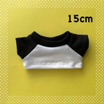 15cmぬいぐるみ用　袖黒ラグランTシャツ 