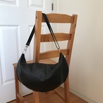 ブラック撥水レザー シンプル 3way バッグ