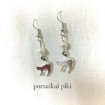 シンプル猫ピアス シルバーver.