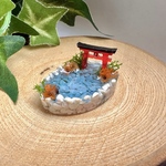 水面に浮かぶ鳥居シリーズ⛩①花 リモニウム【オレンジ】