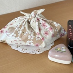  ＊あずま袋  お弁当包み＊桜吹雪  アイボリー&ベージュ