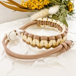 ＜NEW＞ バイカラー　くすみピンク×ライトベージュ　お出かけに便利！　ペットボトルホルダー　マグホルダー　マルチホルダー