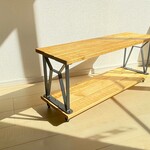 アイアンシェルフ用アイアンレッグ2段分セット（ロータイプ）