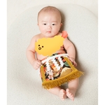 【名入れOK】赤ちゃん化粧まわし「えびすこくん」《金富士と錦鞠・黒》男の子の1歳の誕生日・一升餅記念撮影衣装