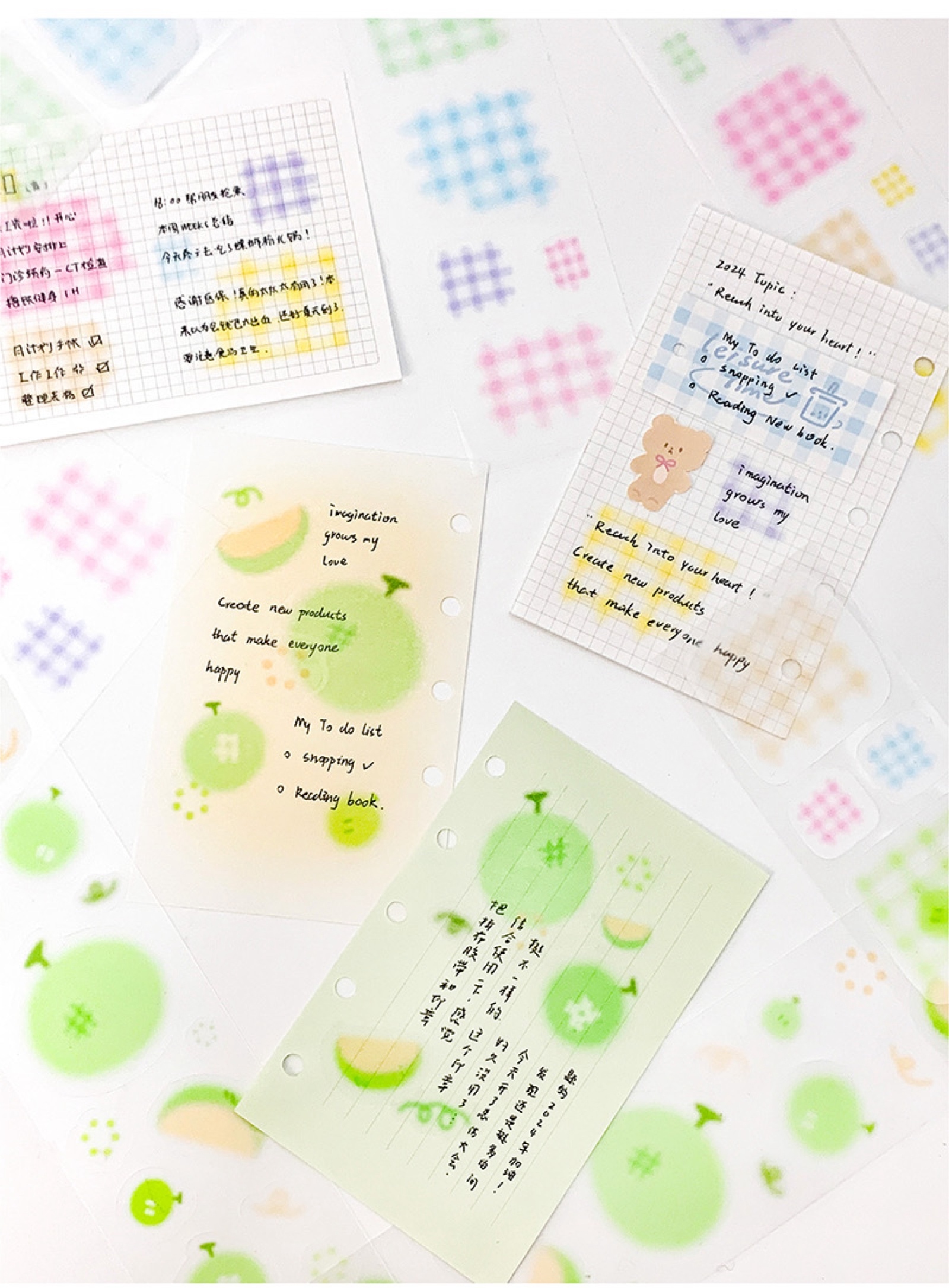 予約販売】 3月発売molintaロールシール彩色格紋 - 0001MIMI'S GALLERY