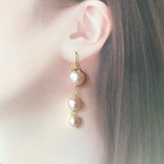 エアパール  ピーチパフ　連ピアス