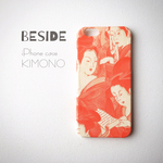 【 KIMONO 】希少☆アンティーク着物iPhoneケース(江戸美人画)