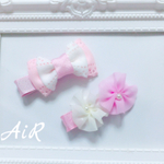 お得な2本セット♡乙女なヘアクリップセット  for KIDS&BABY