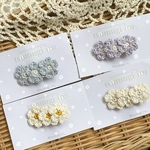 お花3連のヘアクリップ🌼