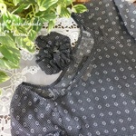 natural*(L)黒小花半袖チュニック