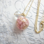 桜花ウォーターピーチネックレス（再）