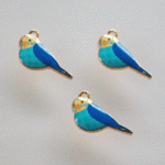 ※2セットで終了※　UVレジン加工エポチャーム　インコ　青い鳥　5個で300円