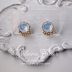 【再販】【人気】『tsubu tsubu pearl (vintage swarovski opal glass)』 スワロフスキー ガラス パール ヴィンテージ 粒々 ピアス イヤリング