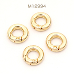 M12994 6個 カラビナ キーホルダー金具 ラウンド ゴールド 3.5×14mm 3 x（2ヶ）
