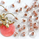 高品質 真鍮製 14g (約50pcs) [ゴールド・ 12mm] ピアスキャッチ 高品質 真鍮 下向き防止 金具基礎パーツ m184