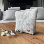 かわいいヌビのファスナーポーチ（クマの刺繍）①