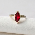 SALE 古代スタイル＊シンセティックルビー　指輪＊7号　SV