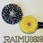 🎆【記念作品】…花火刺繍クルミボタンパート2