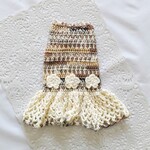 【新作SALE✨】コットンワンピース☆グレー＆ブラウン系マーブル
