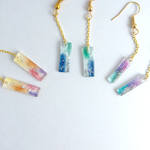 2サイズ展開＊淡いカラーラメのピアス/イヤリング