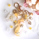 おすましオシャレキャットキーホルダー(イエロー)