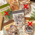 ♦︎予約販売♦︎送料無料【S445コラージュ素材】海外PETシール　人物　カフェ　ジャンクジャーナル　手帳　レトロ　バレット