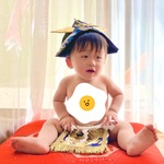 【名入れOK】赤ちゃん化粧まわし「えびすこくん」《金波の虎・紺1》お孫さん、甥っ子さん、ご友人の男の子赤ちゃんへの出産祝い