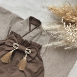 baby hakama　beige × brown