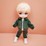体操着　ジャージ　服　緑　ドール　オビツ11 ねんどろいどどーる　ピコドー9 ピコニーモP 人形　着せ替え　ふく　ズボン　パンツ
